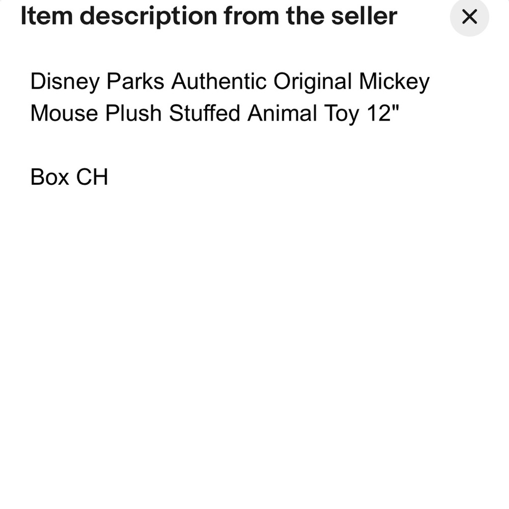 🔥 5/$25 Vintage Disney Parks 12” Mickey Mouse Plush Stuffed Animal - Picture 8 of 10